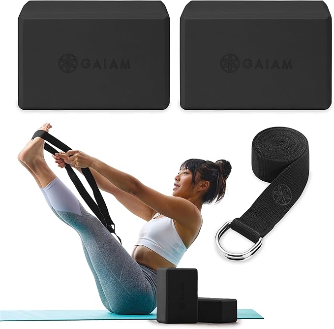 Gaiam Yoga Block - Supportive Latex-Free Eva Foam - Soft Non-Slip Surface with Beveled Edges for Yoga, Pilates, Meditation...
