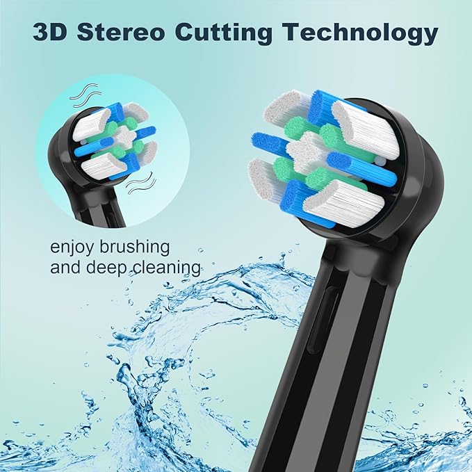 12pcs iO Replacement Heads Compatible with Oral B iO,iO Series Electric Toothbrush Heads Compatible with Oral B iO 2/3/4/5/6/7/8/9/10,Medium Bristles for Effective Plaque Removal(Black