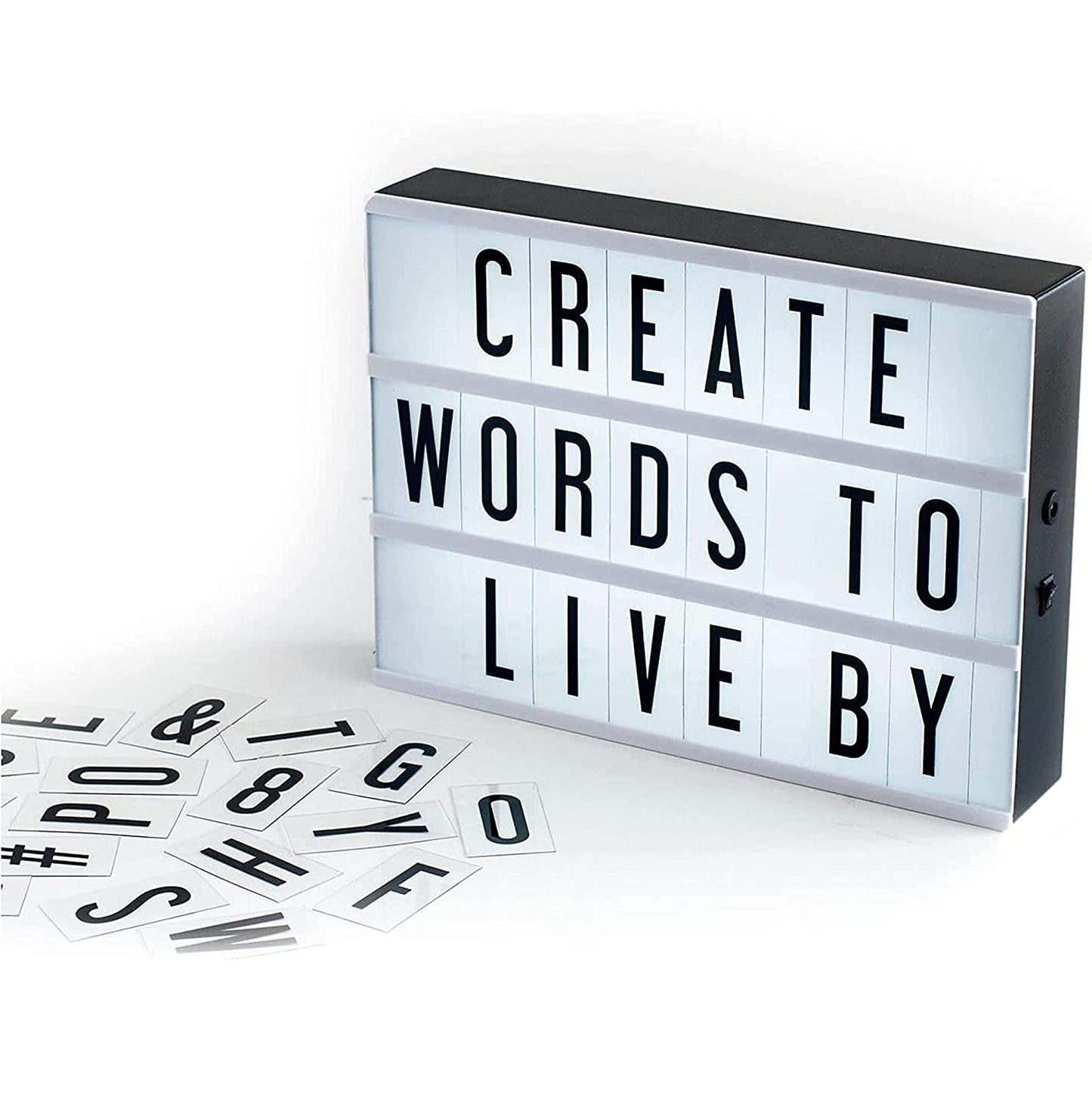 My Cinema Lightbox - 30x23cm Light Box with 100 Letters and Numbers - Personalised Light Box Sign