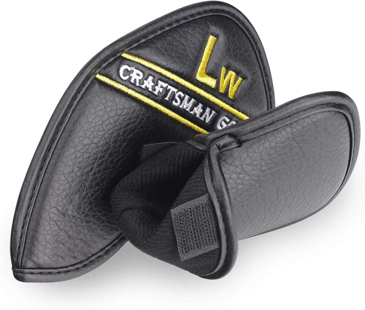CRAFTSMAN GOLF 12pcs or 1pc Black Leather Golf Iron Head Covers Set Headcover Colorful Number Embroideried for Callaway Ping Taylormade Cobra Also Custom Version w/Your Name