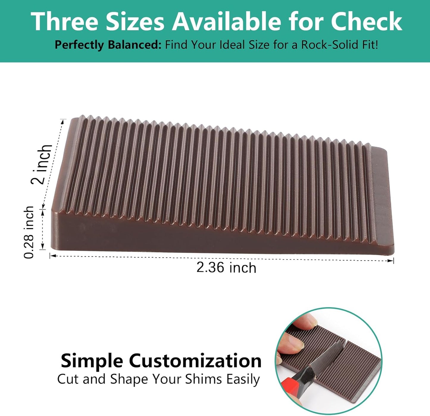 Furniture Leveler 24pcs Kit Size Variety | Multi-Purpose Rubber Shim for Leveling Feet Stable | Anti-Wobble Pad for Uneven Table, Dresser Leg, Toliet and More Furniture | Prevent from Wobbling