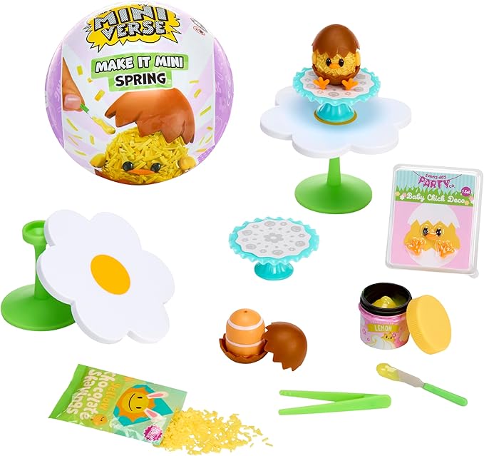 MGA's Miniverse Make It Mini Make It Mini Spring (3 Pack), Seasonal, Easter, Blind Pack, DIY, Crafts, Resin, Replica Food,...