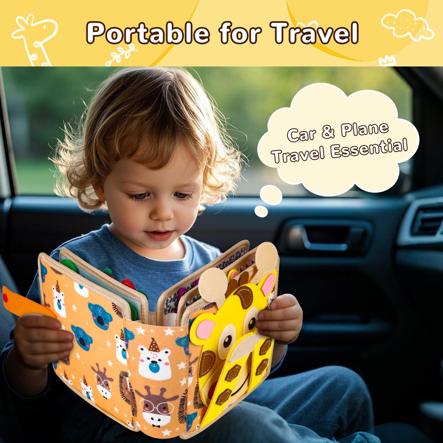 NUOLUTH Busy Book for 1 Year Old:Quiet Books for Toddlers 1-3,Poke A Dot Books for Toddlers 1-3,Trending Gifts for 1 Year Old Boy Or Girl