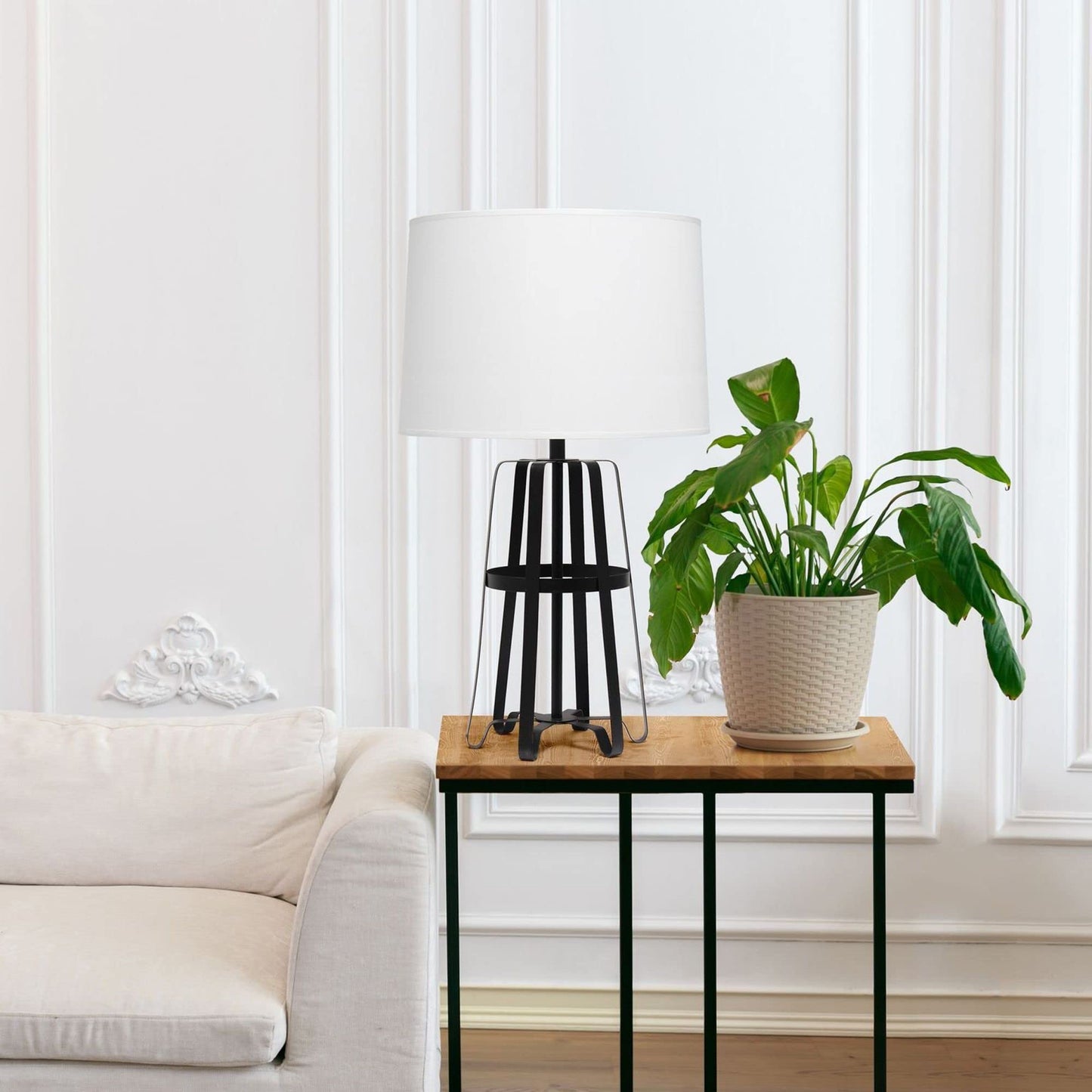 Simple Designs LT3310-ORB Metal Table Lamp, Iron, Oil Rubbed Bronze