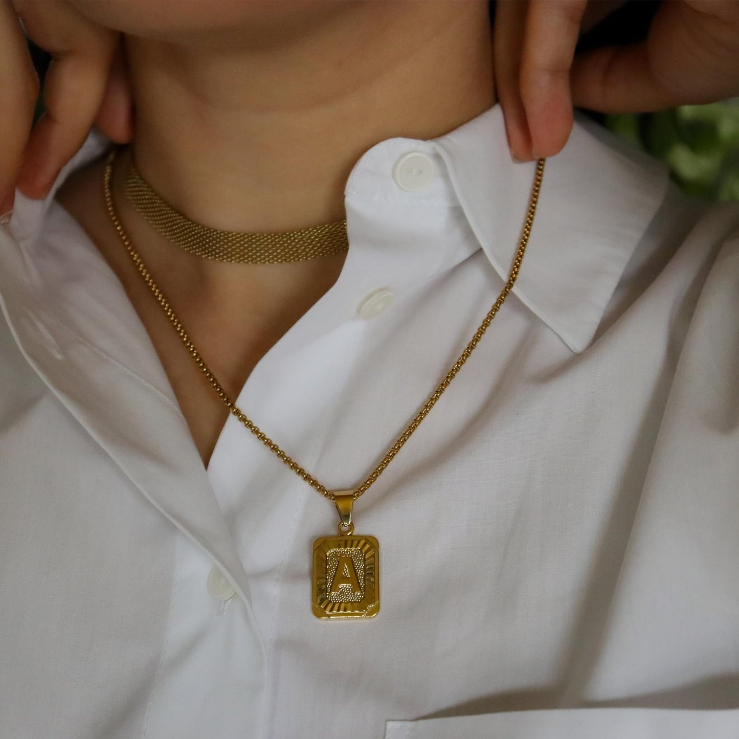 JSJOY Initial Necklace for Women Mothers Day Gifts Gold Initial Pendant Necklaces for Men Monogram Letter J Necklace Gold Womens