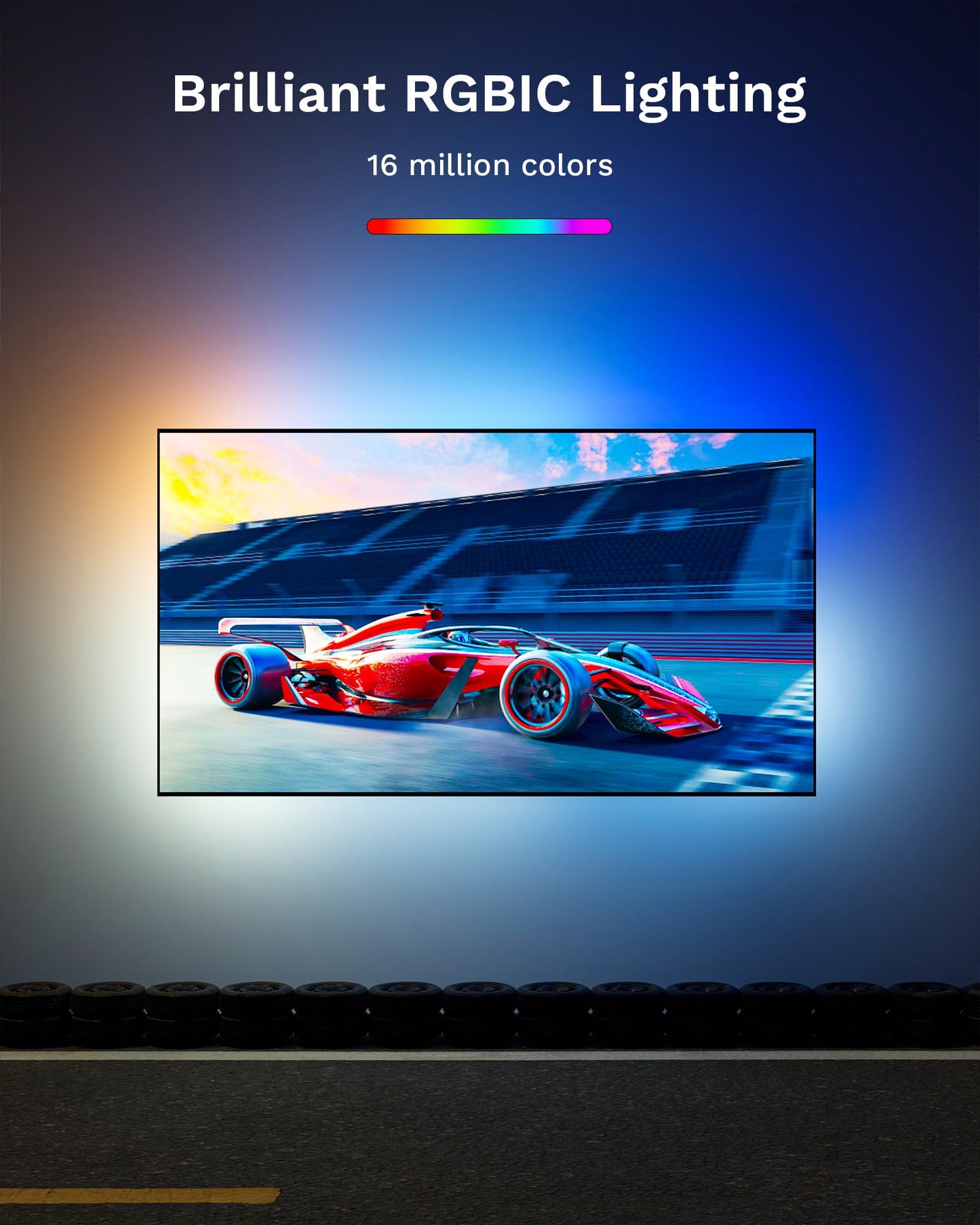 Lytmi TV LED Backlight with HDMI 2.0, RGBIC Sync Lights, For 25-55 Inch TVs, Multicolor, Model LDD31