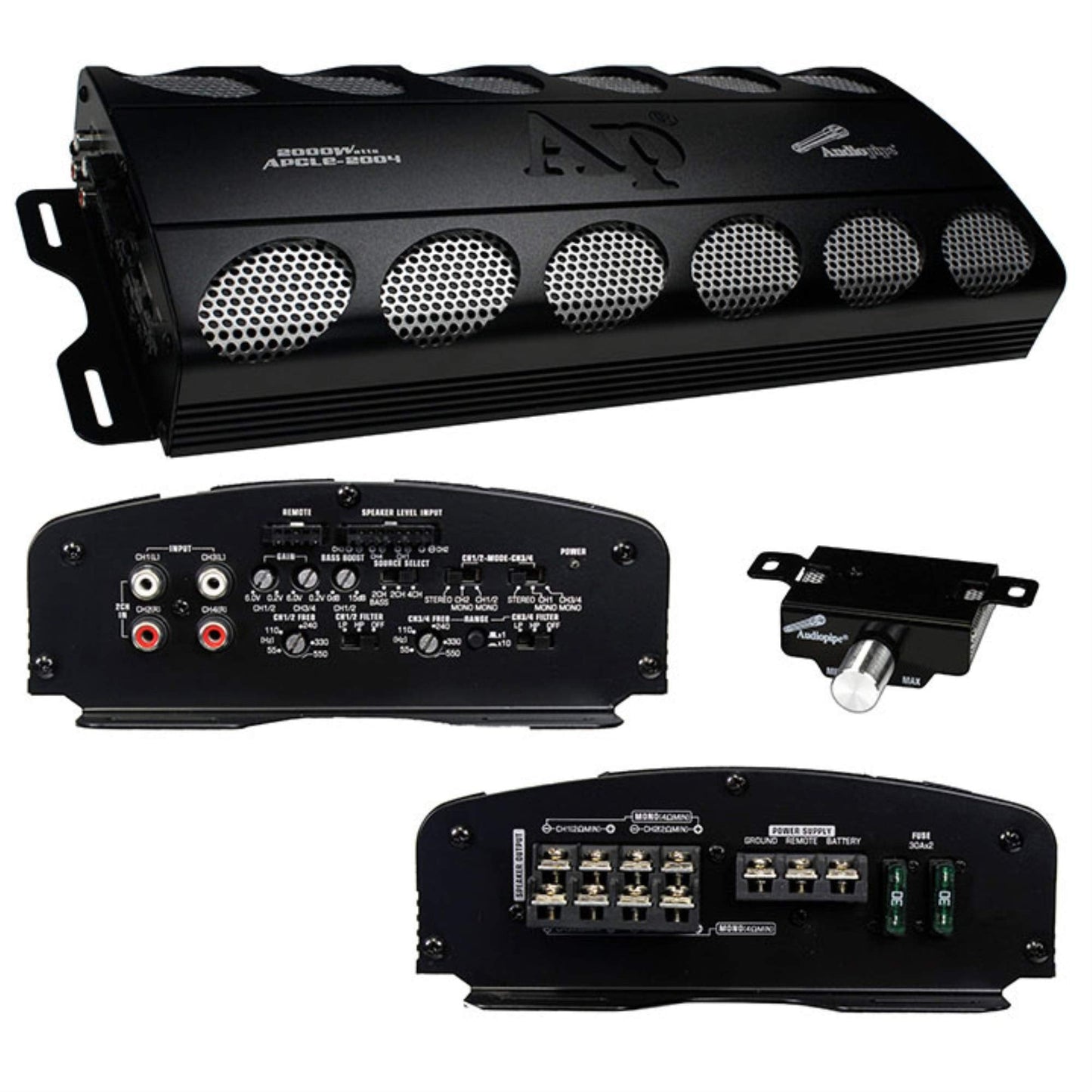Audiopipe Apcle-2004 2000 Watt 4-Channel Class Ab Car Audio Mosfet Amplifier