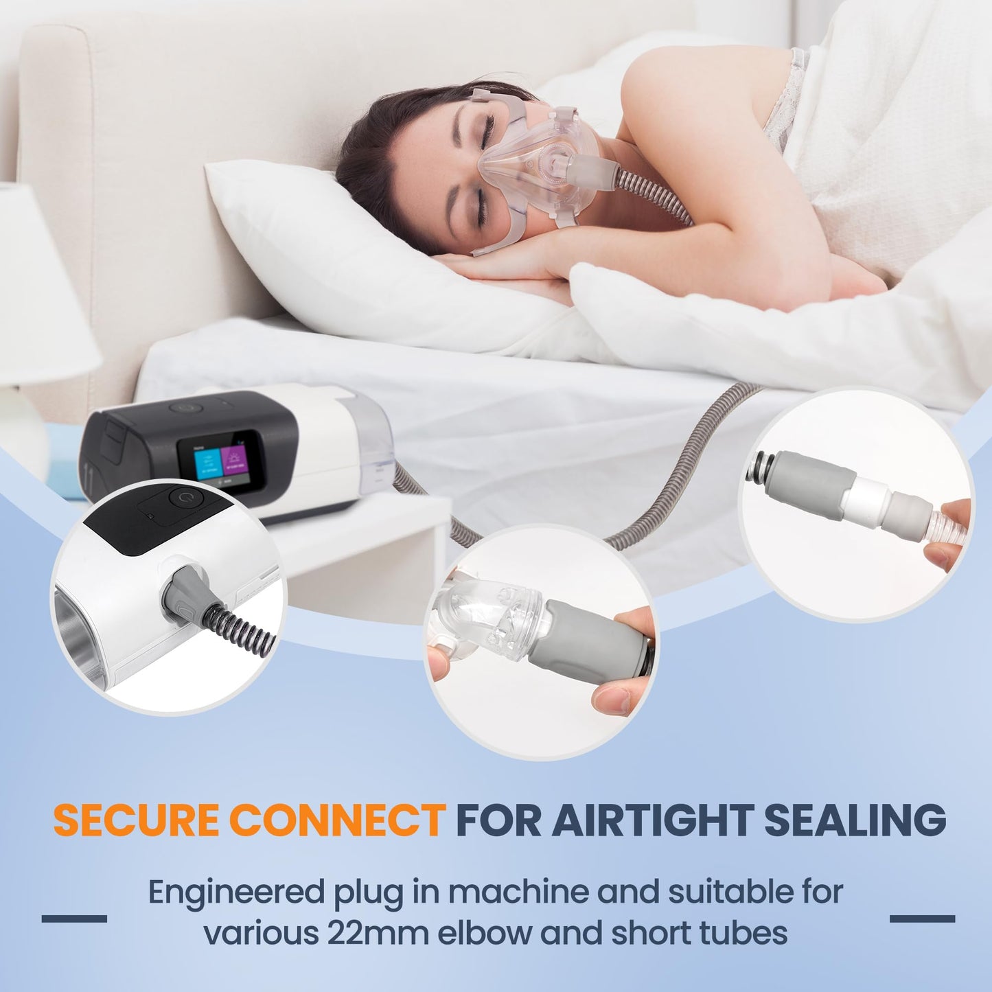 Improved Version Climate Line Air Hose Compatible with Airsense 11 and Aircurve 11 Only, Not for Airsense 10 - IDEAR Reusable 6.5 Foot Hose Replacement Great-Value CPAP Supplies