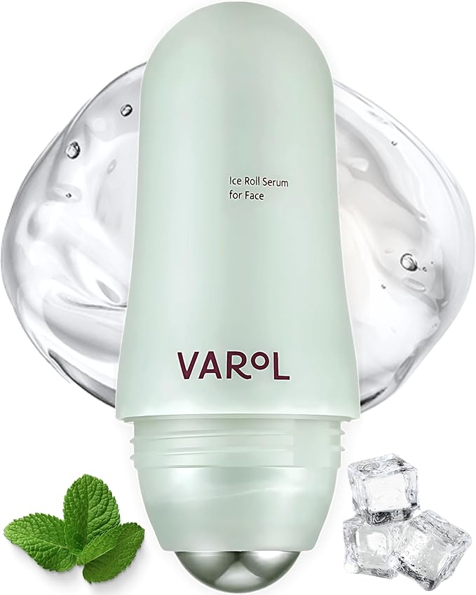 Ice Roll Serum | Cooling Face Roller with Serum for Depuffing, Under Eye Bag, Hydrating, Soothing & Pore Tightening with Panthenol & Tannin | Korean Skin Care & Gua Sha Facial Tool | 1.69 Fl Oz