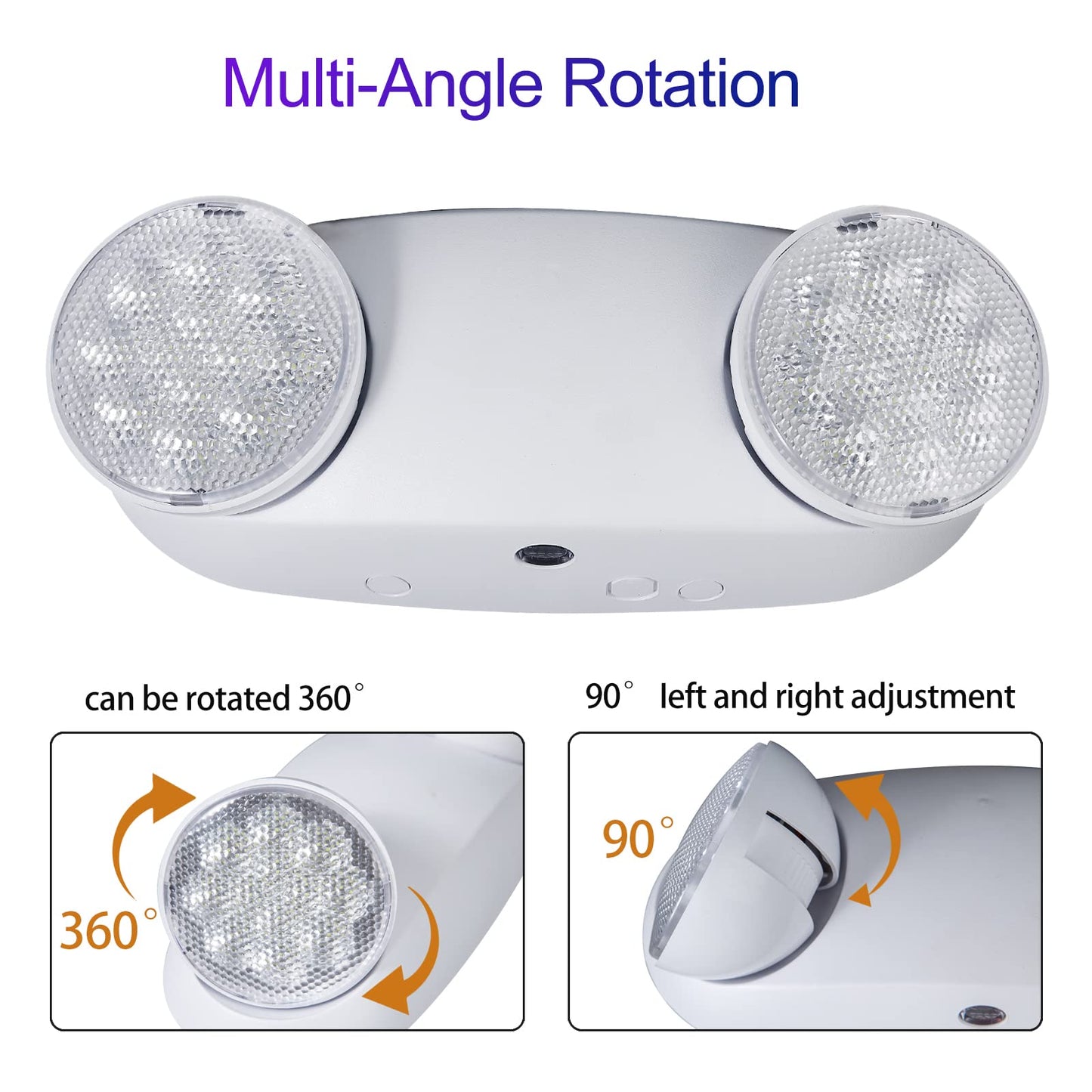 Tanlux Led Emergency Lights With Battery Backup  Commercial Emergency Light Fixtures For Business Home Power Failure Emergency Exit Sign Lighting With 1.0 Meter Plug In Cord Ac120V Input