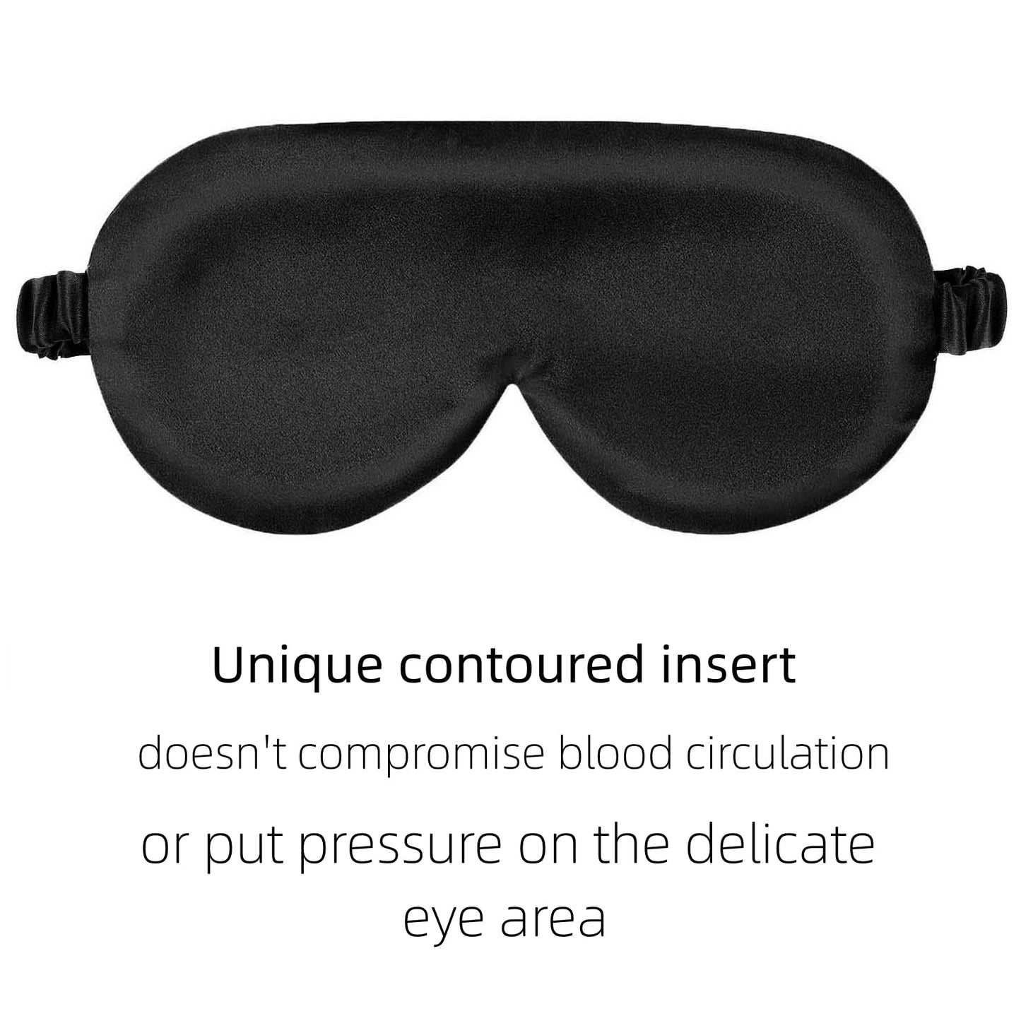 ALASKA BEAR Sleep Mask with Silk-Covered Headband for Hair Care, Silk Eye Mask Comfortable Scrunchy Band Over Ears (Built-in Contour Insert, Luxury 22 Momme)