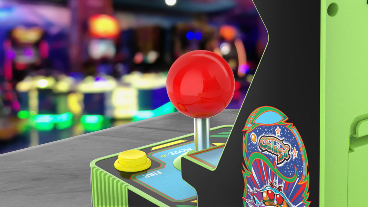 My Arcade New Galaga Red Joystick Player: Galaga and Galaxian Portable Console, Retro Games - 3.5" Full Color Display
