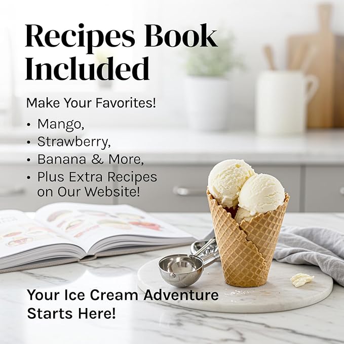 1.2 Quart Penguin Electric Ice Cream Maker Machine for Kids – Best Countertop Ice Cream Machine for Homemade Soft Serve, Sorbet, Gelato, Frozen Yogurt – Fun & Easy Desserts for Families, easy to Clean