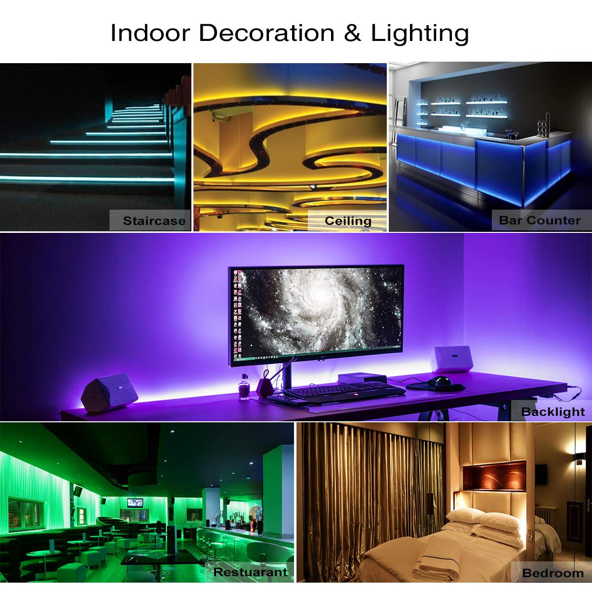 Daybetter Led Strip Lights 16.4Ft, Waterproof, Multicolor, Remote Controlled, Model Flsl-R5131-Rgb-Us