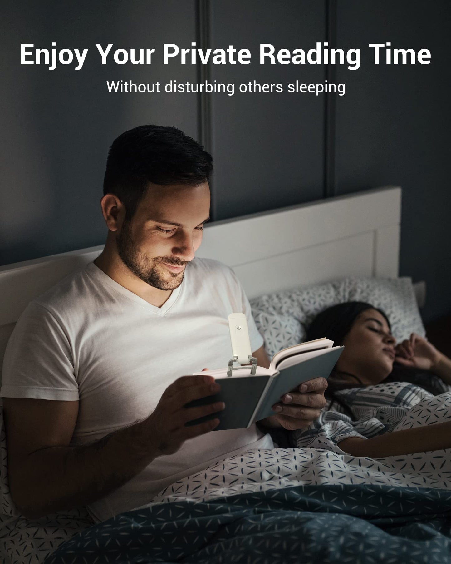 Dewenwils Led Book Light - Usb Rechargeable, Daylight Color, Eye Care, 2 Brightness Levels, Ideal For Kids And Bookworms