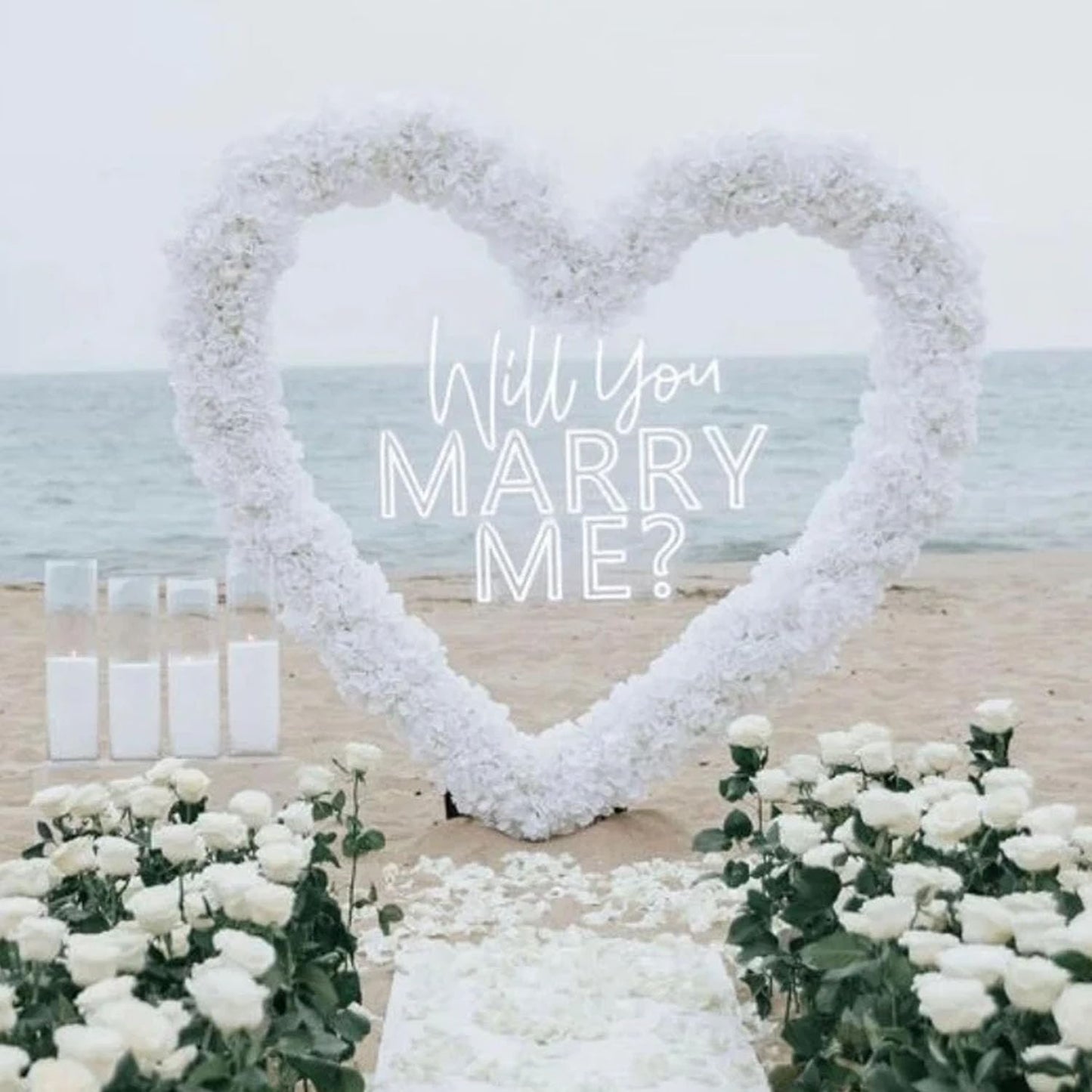 Large Will You Marry Me? Neon Sign Custom Wedding Neon Sign For Marriage Proposal Home Wall Decor Wedding Party Wedding Backdrop Decorations Personalized Gift Neon Lights Event Decor. Size:23X17.5Inches-Cool White