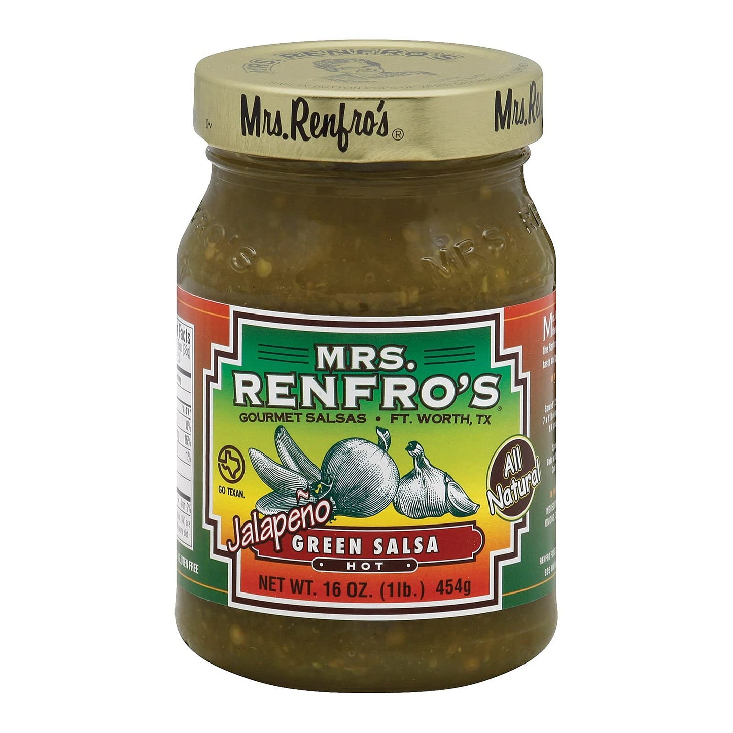 Mrs. Renfros Hot Jalapeno Green Salsa, 16 Ounce (Pack of 6)