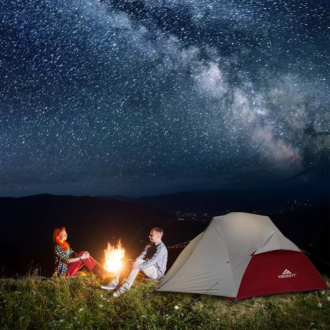 Forceatt Tent for 2 and 3 Person is Waterproof and Windproof, Camping Tent for 3 to 4 Seasons,Lightweight Aluminum Pole Backpacking Tent Can be Set Up Quickly,Great for Hiking