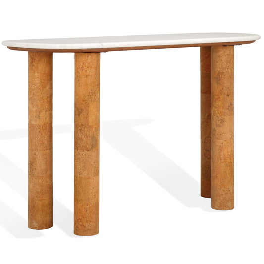 SAFAVIEH Couture Collection Marilynn Marble/Cork Veneer Console Table