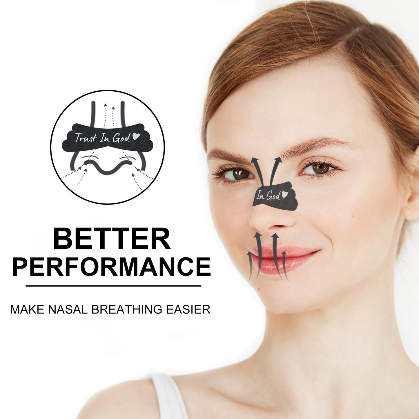 Nasal Strips for Snoring - Extra Strength Nose Strips for Breathing - Nose Tape for Sport, Work and Sleep - Anti Snoring Strips Help Stop Snoring(Black-32PCS)