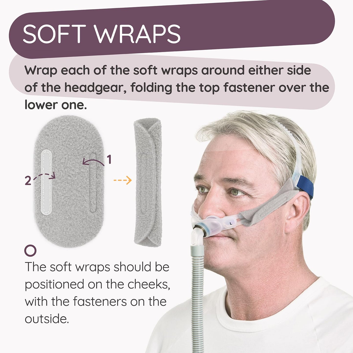 Ximoon FX Nasal Pillow CPAP Mask with Headgear Replacement for Resmed Swift FX - Adjustable Headband Frame and Medium Nasal Pillows C Pap Supplies Part for Swift FX