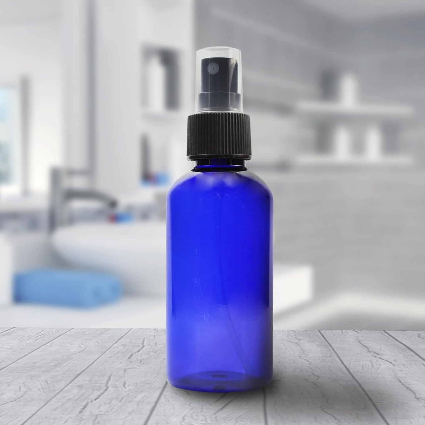 Cornucopia Brands 4oz Blue PLASTIC Fine Mist Spray Bottles (120-Pack); BPA-Free Plastic Spritzer Bottles, Labels Included; PET #1 Plastic Bottles