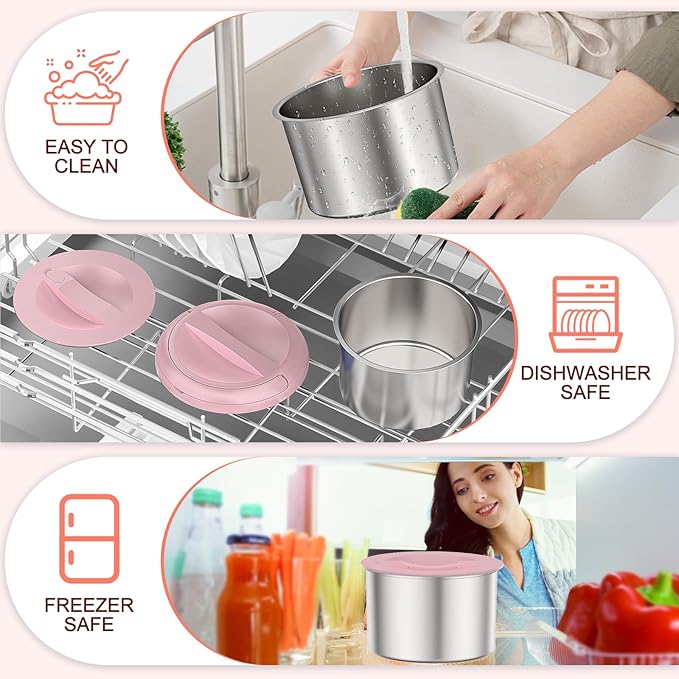 41-Ounce Electric Lunch Box 80W Heated Lunch Box, Portable Food Warmer for Work with 1.2L 304 Stainless Steel Container and 12V/24V/110V/220V Compatibility in Car Truck