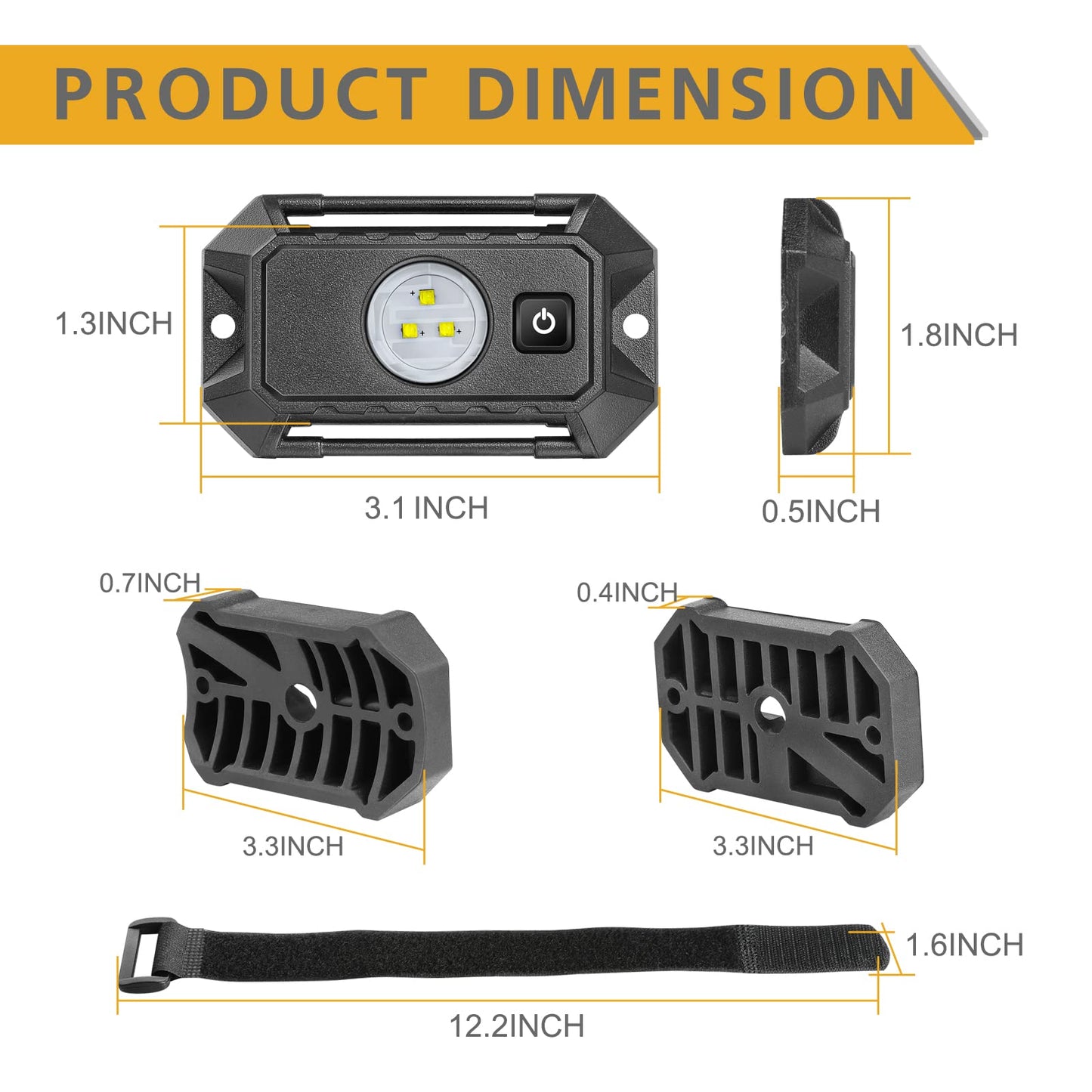 Utv Led Dome Light 12V With Switch  Rfroad Lighting Universal Roll Bar Mount Led White Lights Interior Dome Light For Utv Atv Polaris Rzr Can Am Car Golf Cart