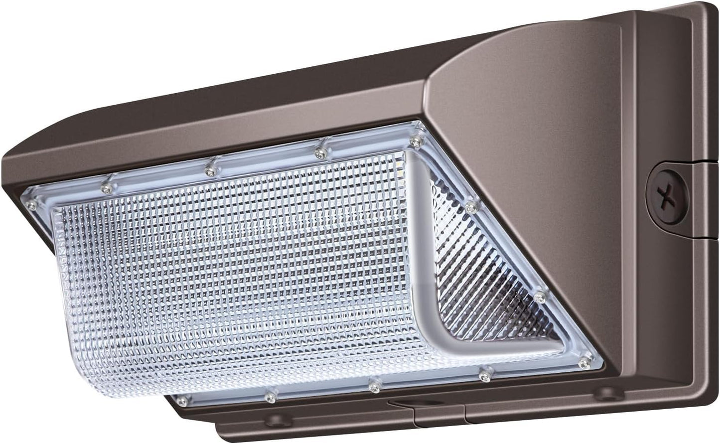 Ledmo 120W Led Wall Pack Light, 15840Lm, 5000K, Brown Aluminum, Model Xl-Ez-89, Ideal For Outdoor Security In Parking Lots And Warehouses