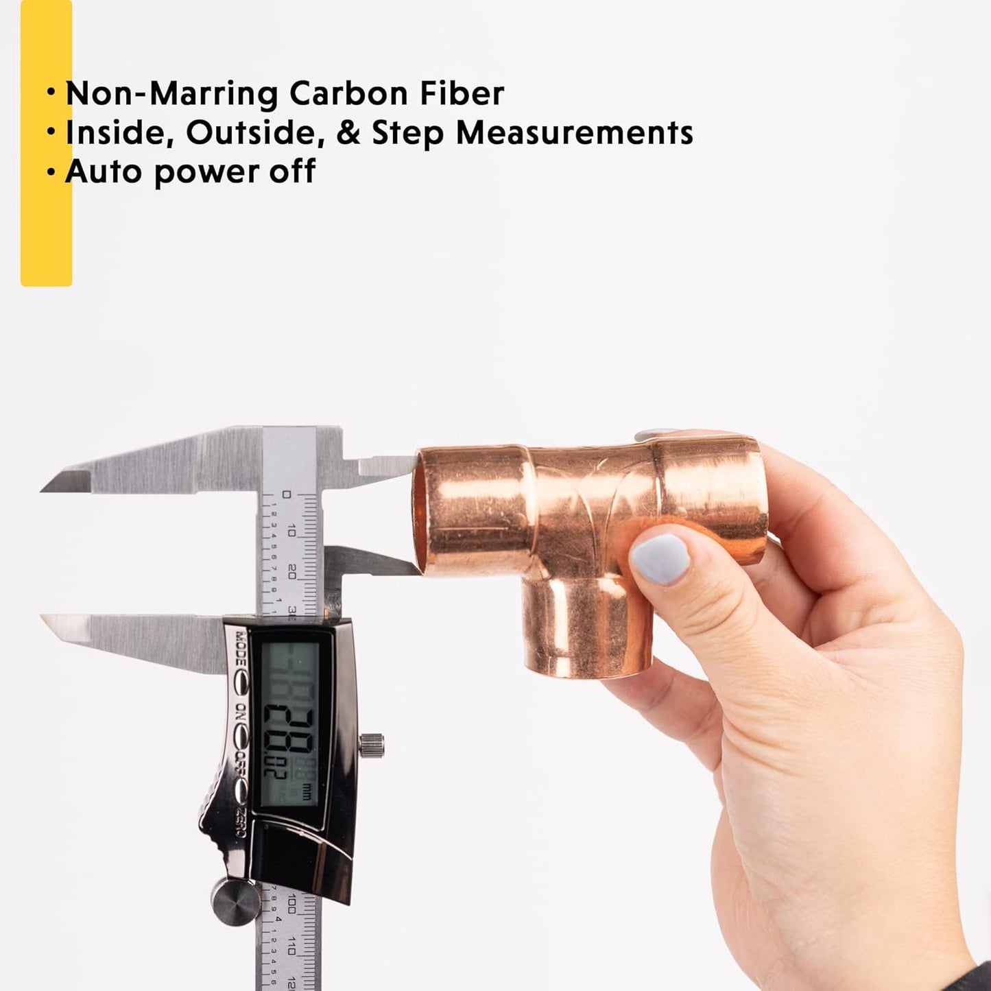 General Tools Digital Caliper 1478 - 8" Caliper Measuring Tool - Stainless Steel Ruler