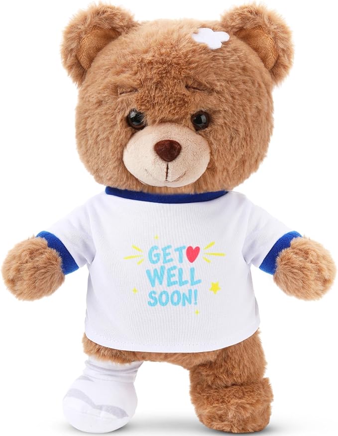 Deekin Get Well Soon Gifts for Kids Injured Recovery Bear Stuffed Animal Gifts Bear for Kids Adult with Broken Arm After S...
