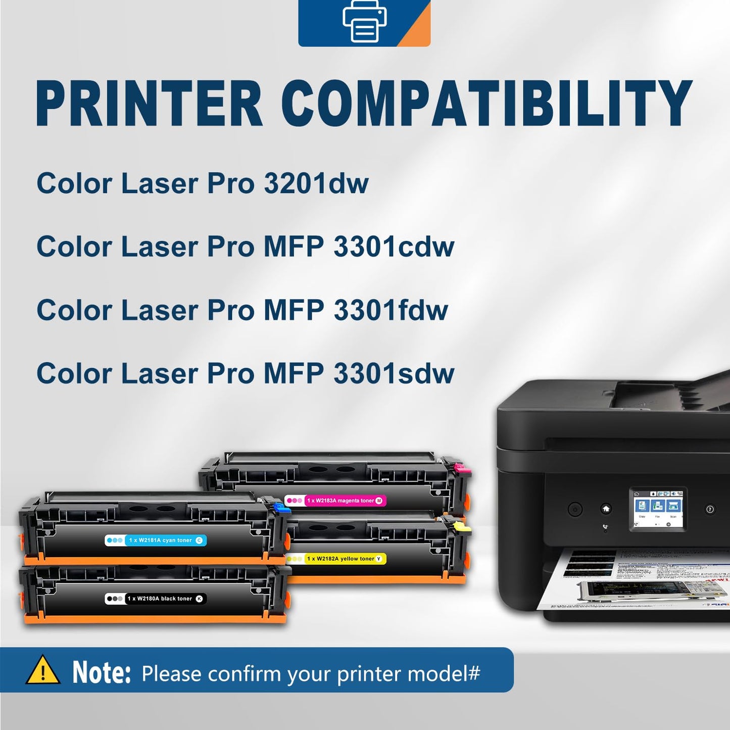 218A Toner Cartridges 4 Pack (With Chip) Compatible Replacement For Hp 218 A W2180A 218X W2180X Work With Color Laserjet Pro 320