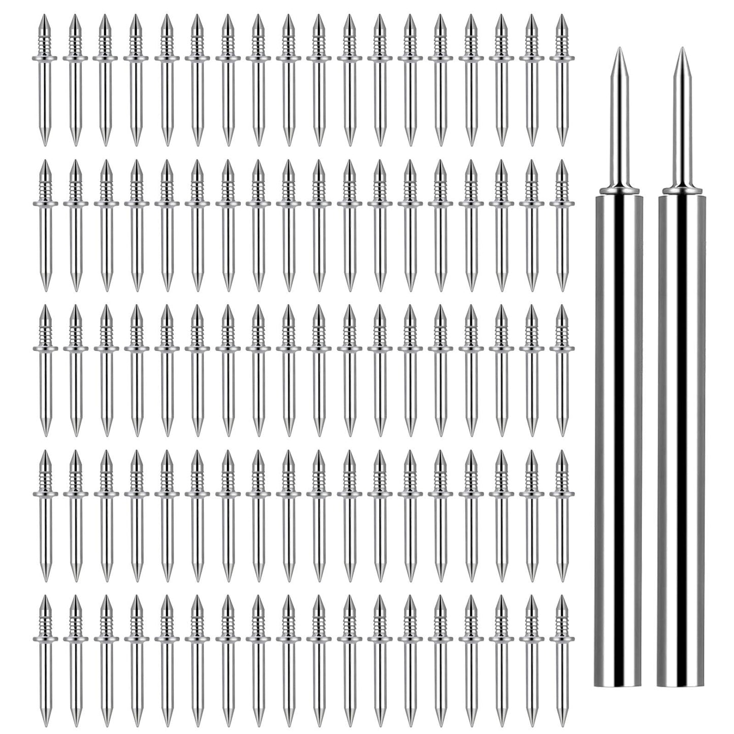 250 Pcs Double-Head Skirting Thread Seamless Nail, Double-Headed Nails, Invisible Screws & Specific Sleeve Tool, for Seamless Skirting Thread with Solid Wood Baseboard.
