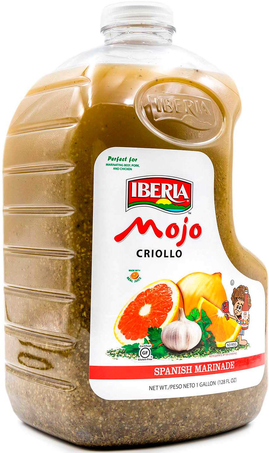 Iberia Mojo Criollo, 1 gallon Spanish Marinade Perfect for Marinating Chicken, Beef & Pork, Made With Real Orange Juice, 128 Fl