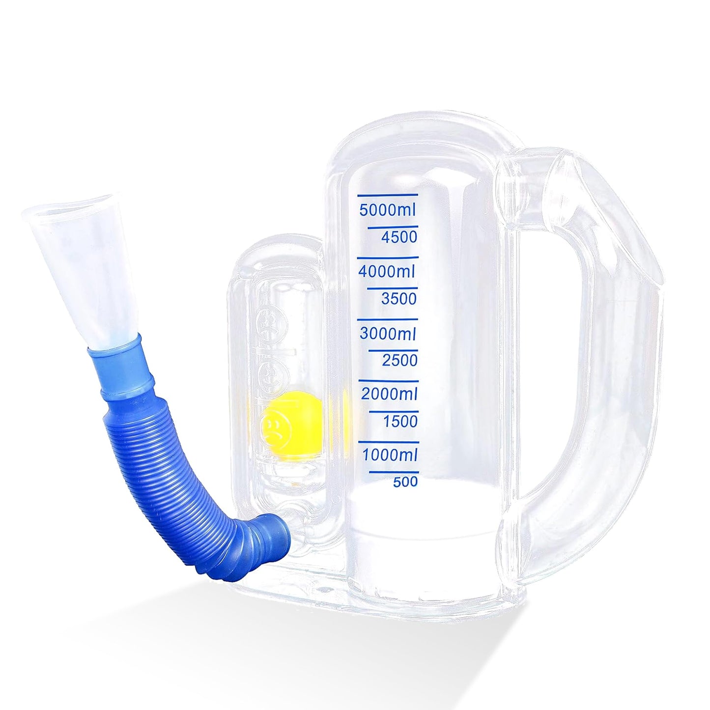 Incentive Spirometer Adult,Breathing Exercise Device for Lungs,Breathing Trainer,Spirometer Lung Exerciser-5000ml Volume Measurement with Flow Rate Indicator