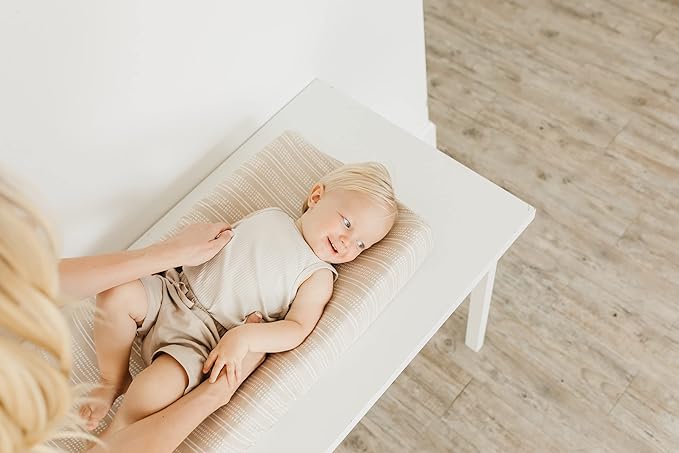 Copper Pearl Premium Knit Changing Pad Cover Soft, Stylish, and Universal Fit for All Standard Diaper Changing Pads, Trendy Design Changing Pad Covers, Clay