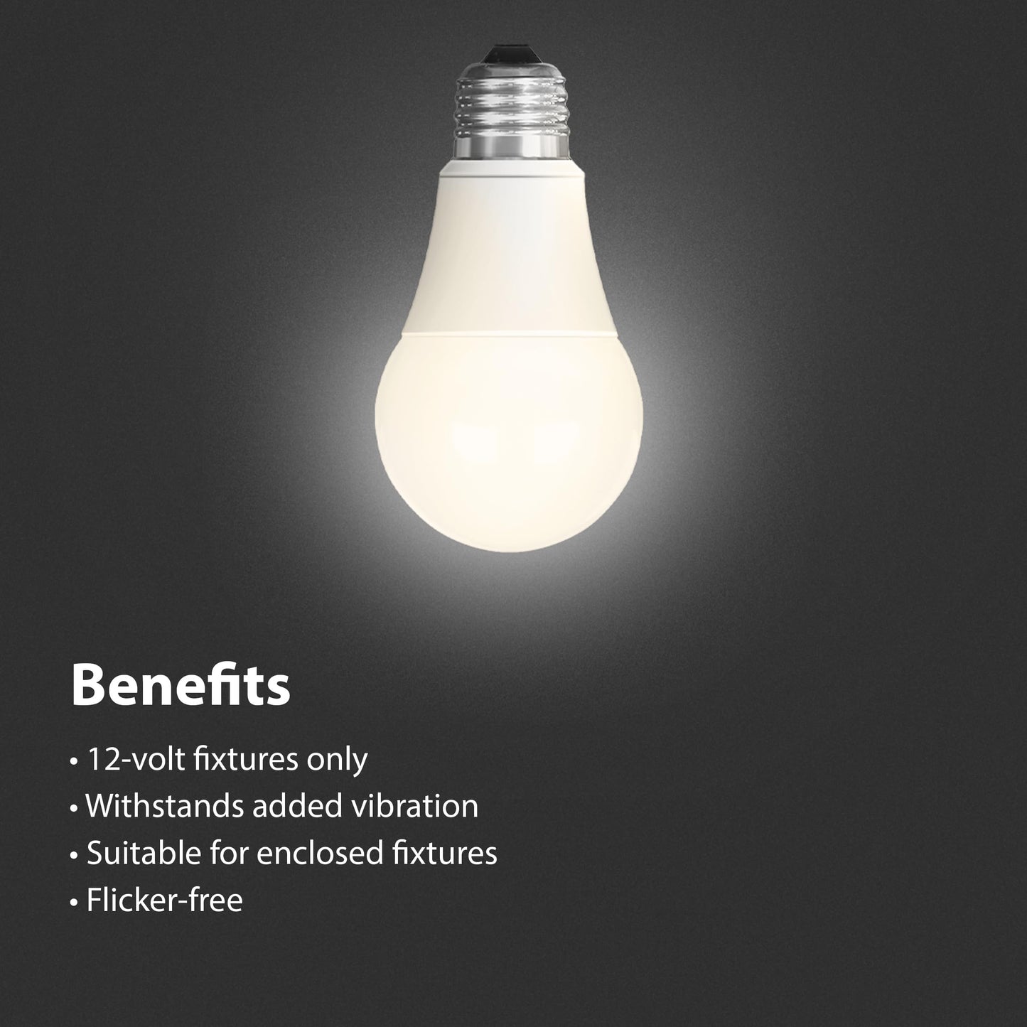 Feit Electric A19 100W Equivalent LED Light Bulbs, Dimmable, 3000k Bright White, 1600 Lumens, 22 Year Lifetime, E26 Base, CRI 90, UL Listed, Damp Rated, 2 Pack, OM100DM/930CA/2