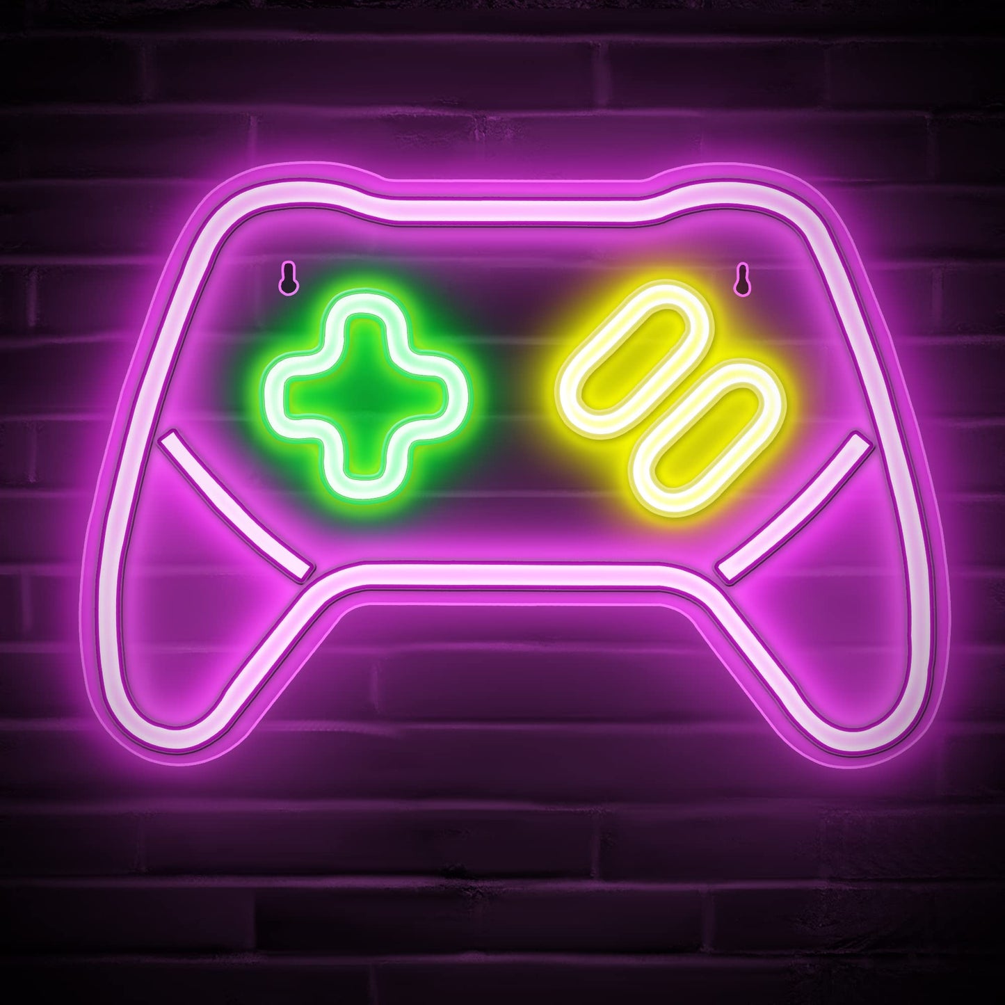 Lumoonosity Game Controller Neon Sign - Gamepad Shaped LED Light, Pink, Model NS-CTR PINK, Ideal for Gamers and Streamers