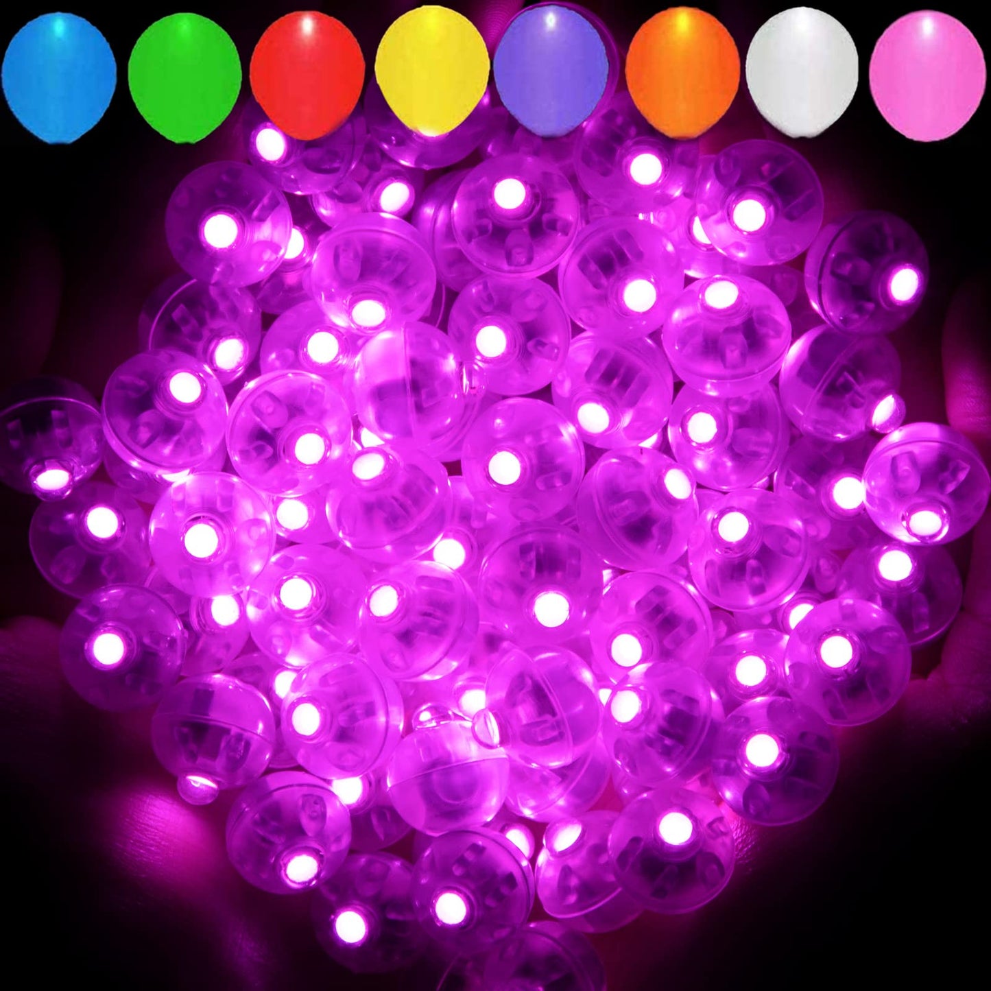 Aogist 200pcs Pink LED Balloon Lights, Waterproof Mini Ball Lights for Party, Wedding, Birthday, Festival, New Year, Christmas