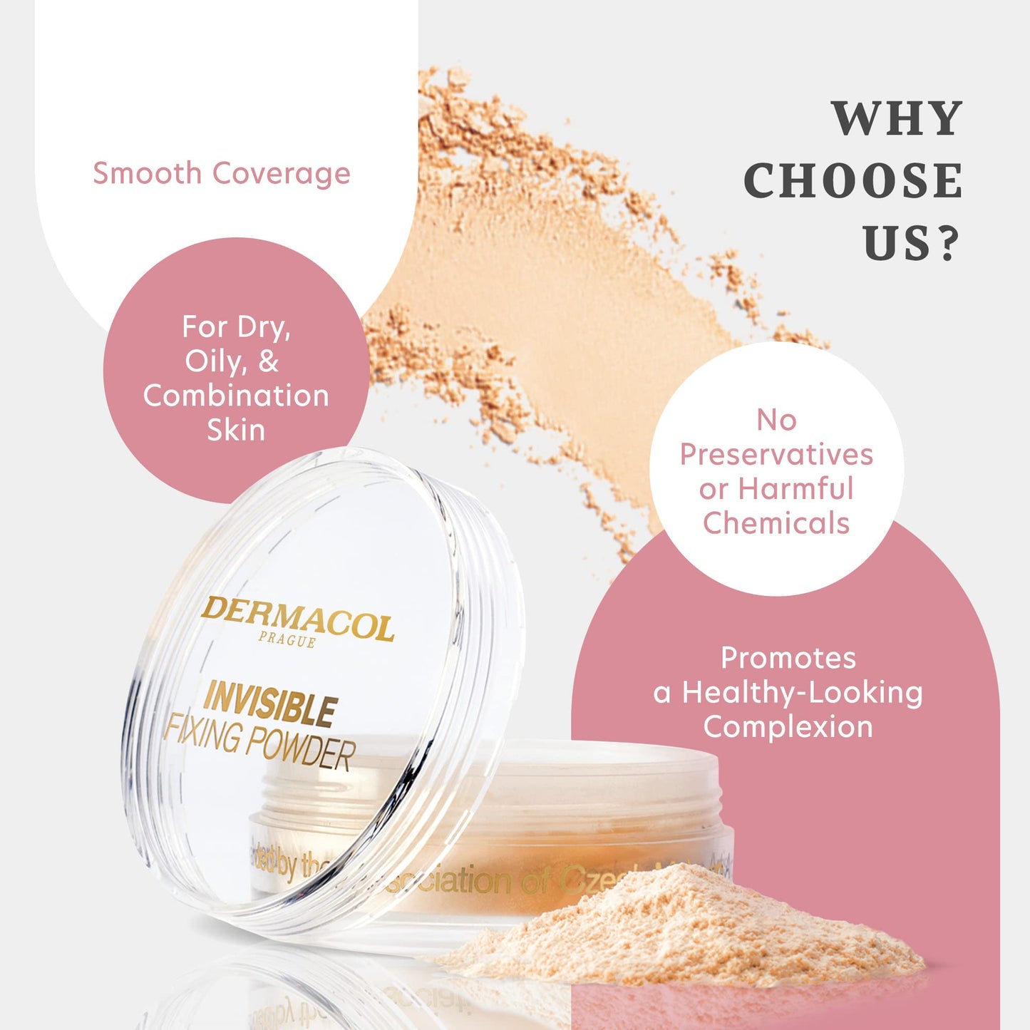 Dermacol Invisible Fixing Powder Color Natural