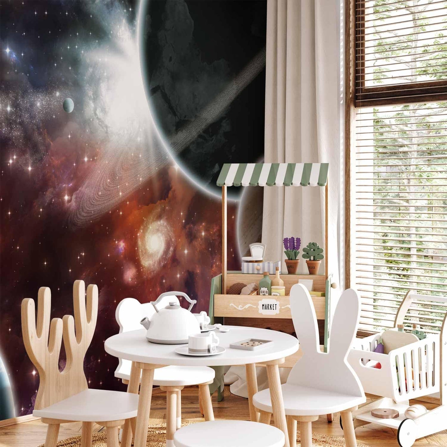 artgeist Wall Mural Cosmos Galaxy 154x110 in - Peel and Stick Self-Adhesive Wallpaper Removable Large Sticker Foil Wall Decor Print Picture Image Design 10110905-32