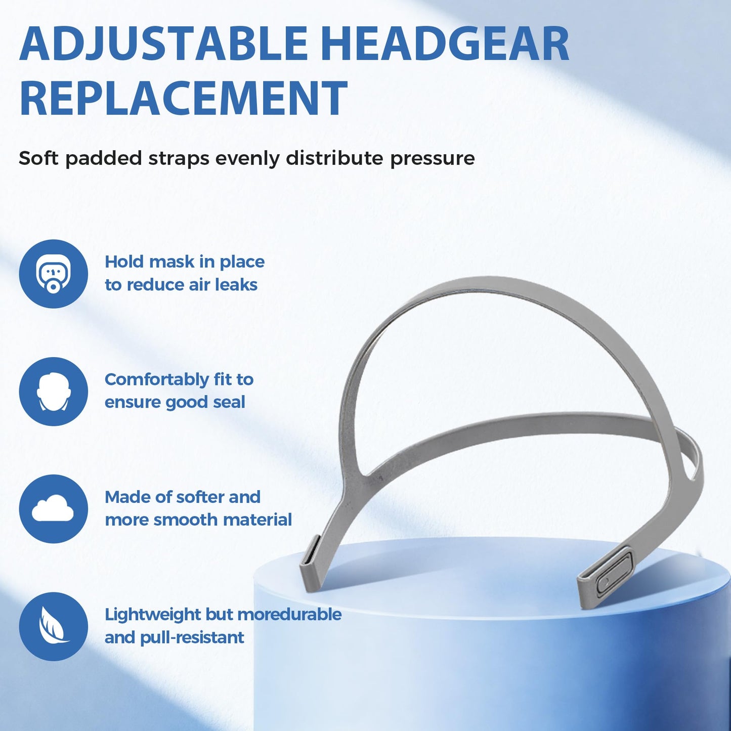 CPAP Masks - Nasal Pillow Mask, CPAP Nose Mask with Headgear, Reusable Sleep Apnea Mask, Includes Small, Medium, Large Cushions