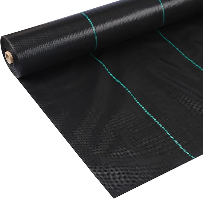 6ftx300ft Heavy Duty Weed Barrier Landscape Fabric – Durable Woven Driveway Garden Cloth for Weed Control, Ground Cover, Landscaping – Long-Lasting Geotextile Fabric – 3.2oz
