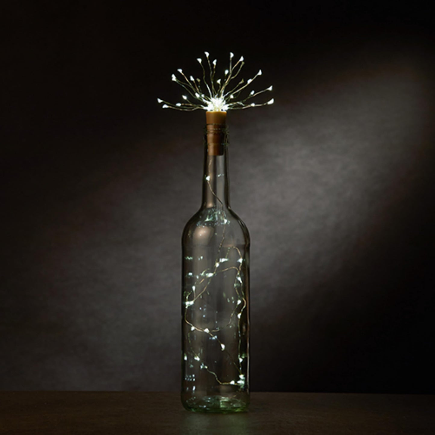 Twine Twinkle Lights, Starlight Bottle String, LED, 60 Lights, 3 Feet Long, Set of 1, Rustic Wedding Decor, Model 10651