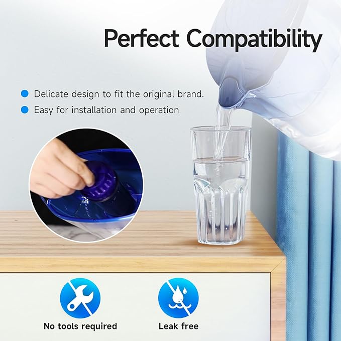 PUREPLUS JFC900Z Pitcher Water Filter Replacement for Pur PPF900Z, PPF951K, PPT700W, CR-1100C, DS-1800Z, CR-6000C, PPT711W, PPT711, PPT710W, PPT111W, PPT111R Pitchers and Dispensers, 4PACK