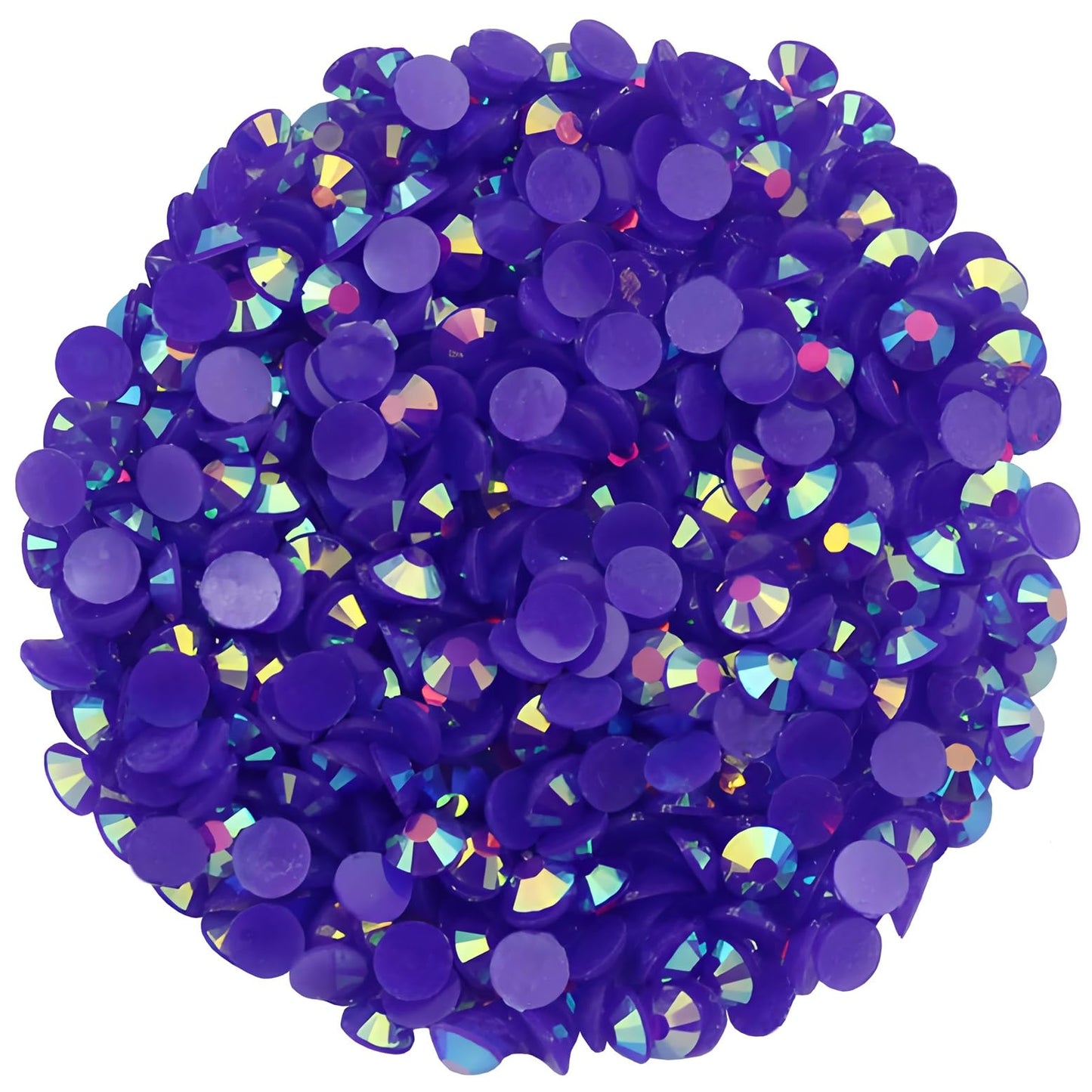 720 Pcs SS30 6mm Flatback Rhinestones for Nails Art Crafts Glitter Round Shine Gems AB Crystals DIY Clothes Shoes (Dark Purple A