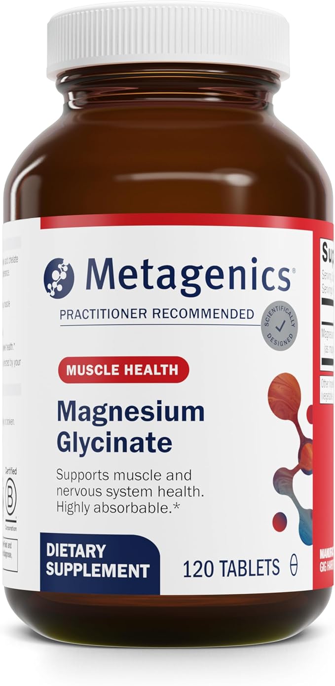 Metagenics Magnesium Glycinate - Highly Absorbable Magnesium Supplement for Sleep, Stress Relief & Muscle Relaxation* - Su...
