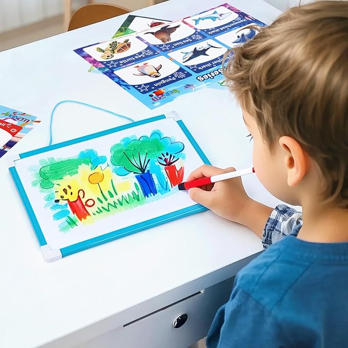 Sorting Toys for 3-5 Year Olds, 7 Themed Matching Games with Magnetic Whiteboard, Montessori Fine Motor & Writing Practice, Speech Therapy & Classroom Learning Gift