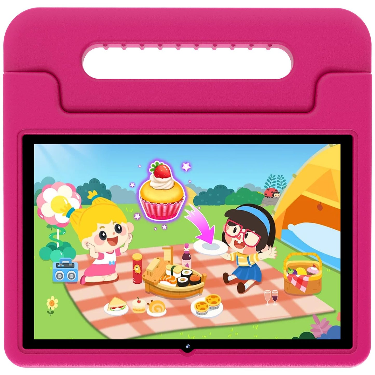 Apolosign Kids Tablet, 10 Inch Tablet For Kids With Android 13, Wifi, Bt5.0, Dual Camera, Pre-Installed Educational App, Parenta