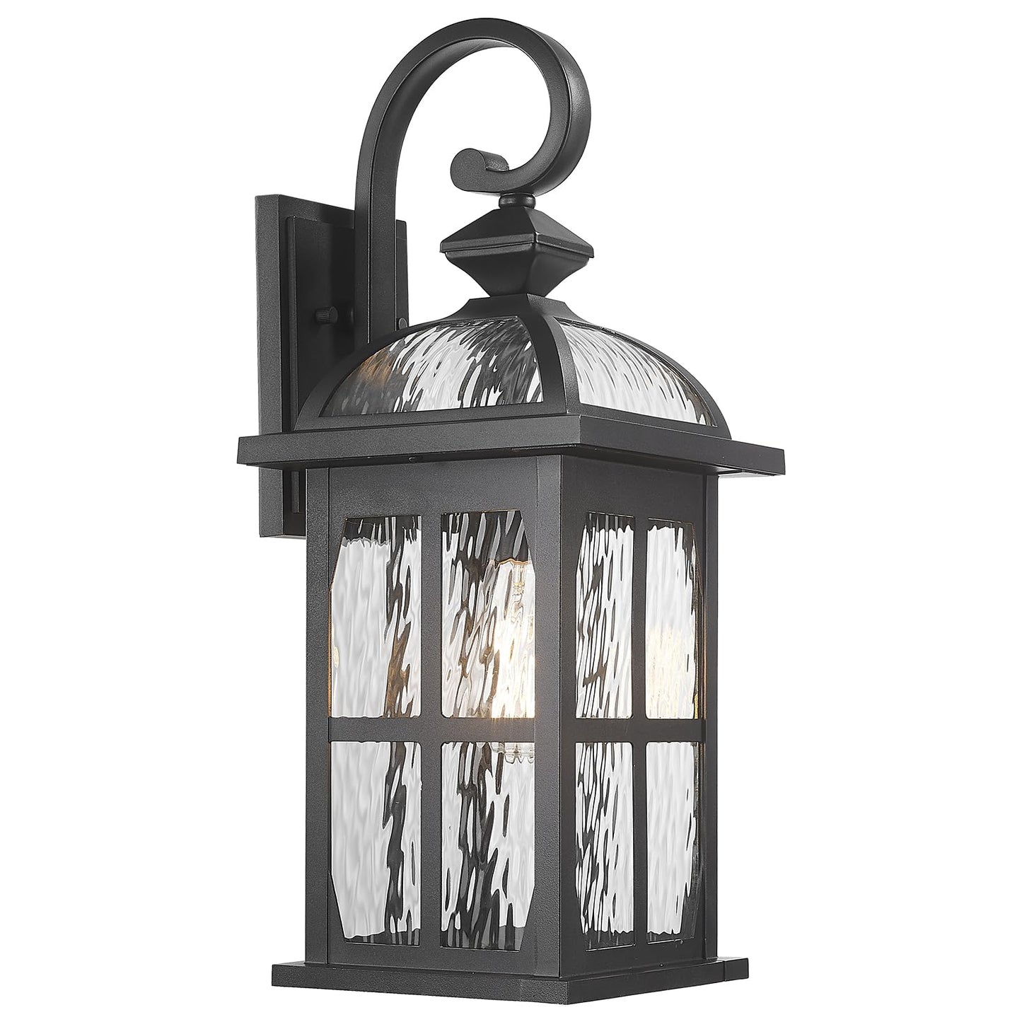 Darkaway Large Outdoor Wall Light  22Inch Exterior Light Fixture With Water Ripple Glass  Aluminum Outside Lights Sconces Exterior Lighting For House Porch Patio Doorway Garage